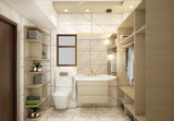 Premium Spacious Contemporary Bathroom With Brass Fittings