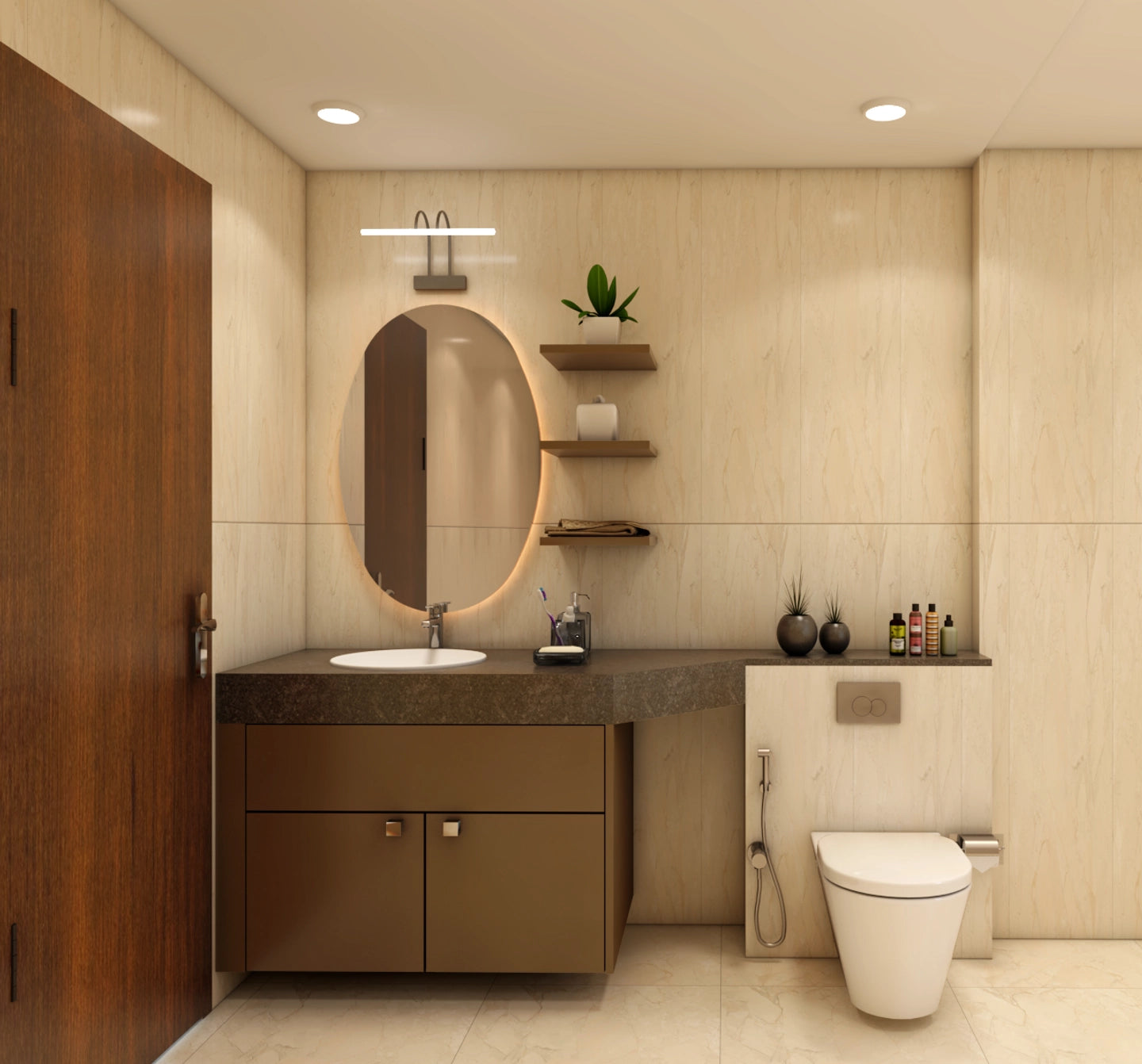 Simple Classic Bathroom With Maximum Storage