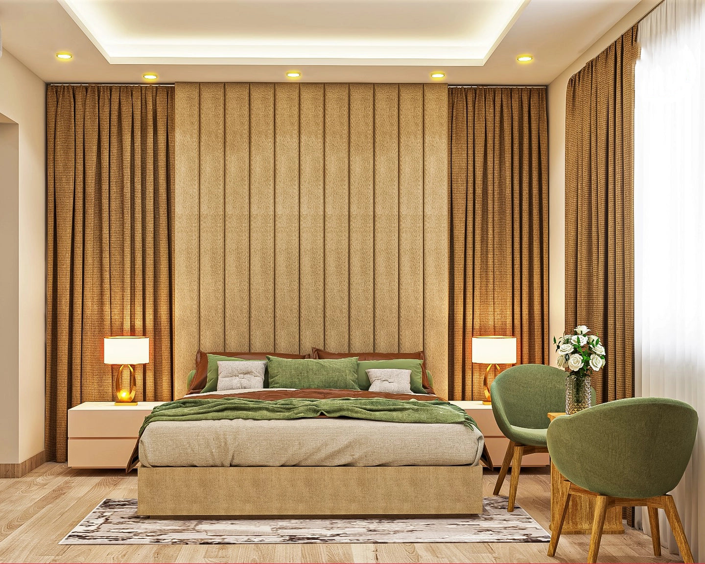 Classic Themed Spacious Master Bedroom