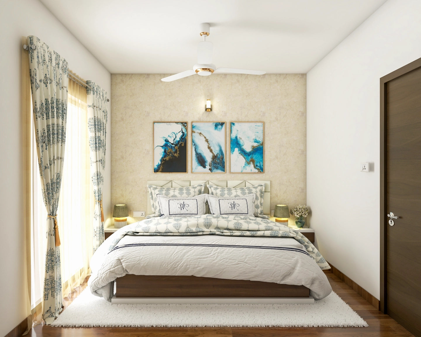 Compact Guest Bedroom With Modern Interiors