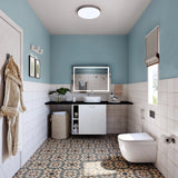Spacious Contemporary Bathroom With Moroccan Floor Tiles