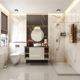 Spacious Luxury Bathroom With Dual Tone Colour Palette