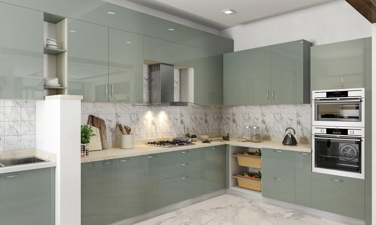 Aspen L-shaped Kitchen