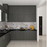 Budget Kitchen with Dark Grey Laminates