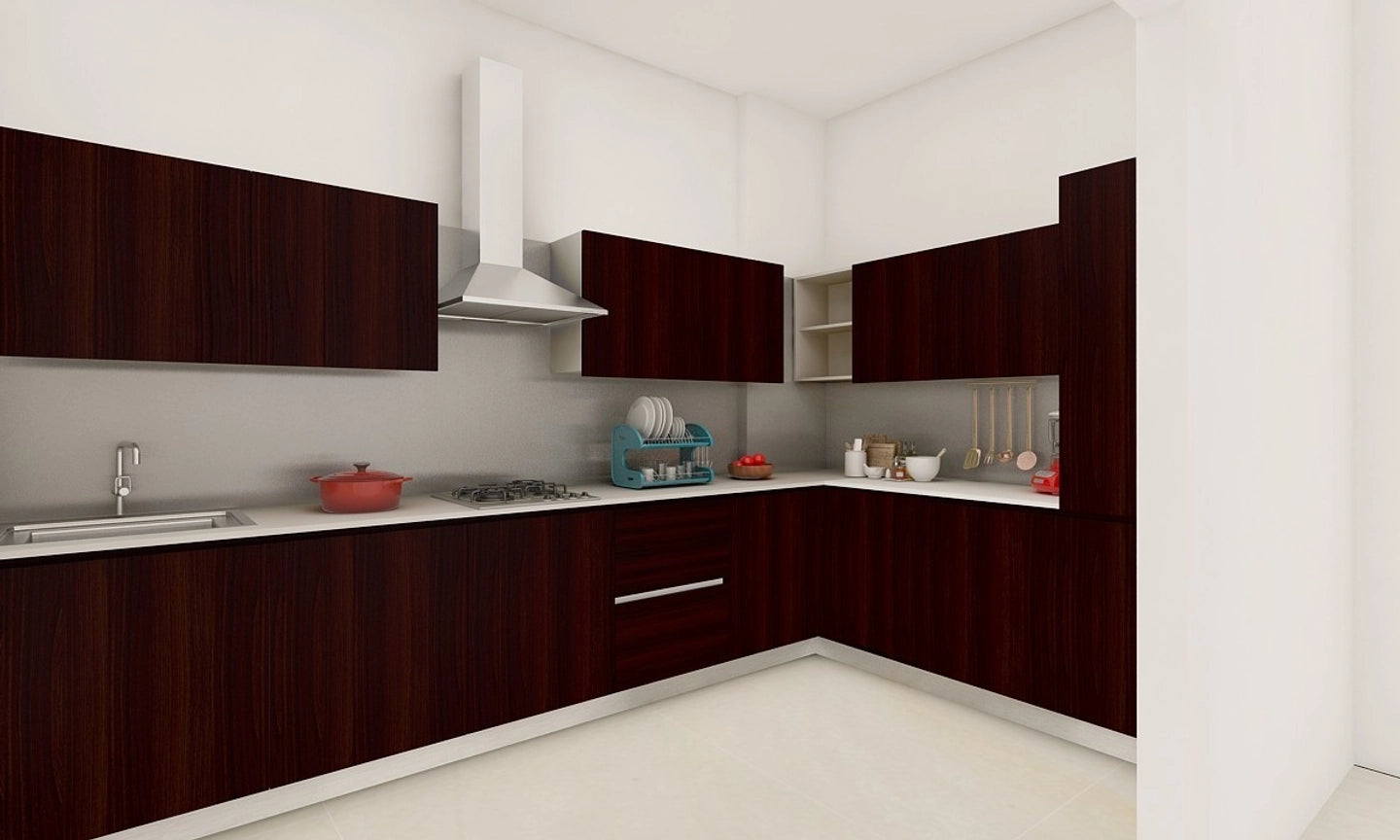 Modern Sleek L Shaped Kitchen