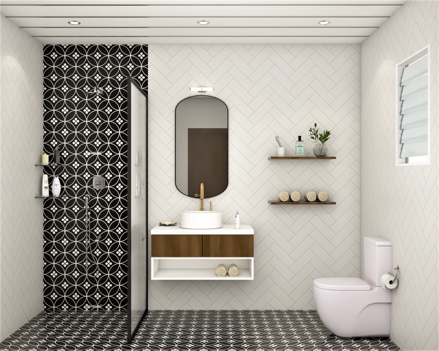 Classic Contemporary Styled Bathroom With Spacious Layout