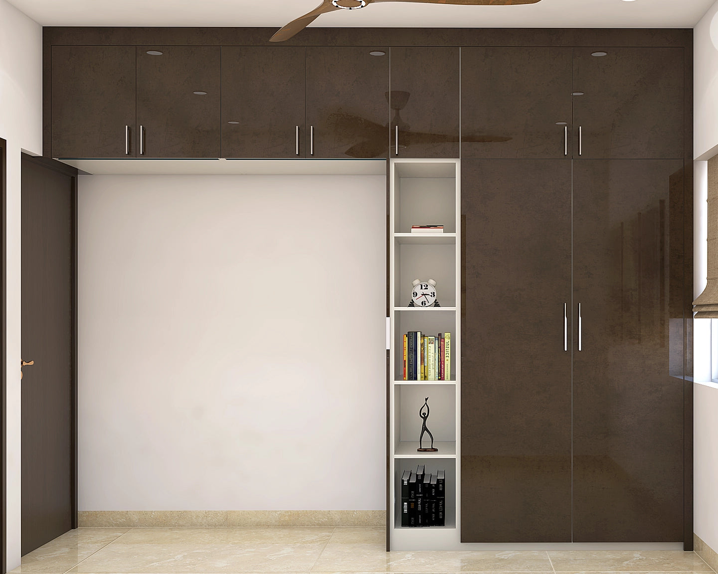 Compact Wardrobe with Open Rack