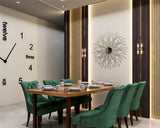 Contemporary Dining Room Design With Green Tufted Chairs