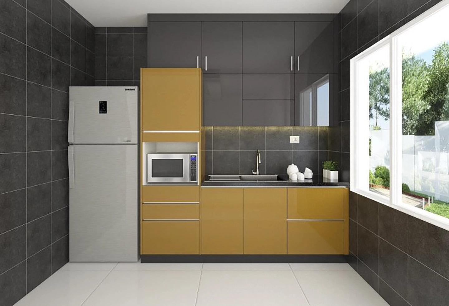 Compact Parallel Kitchen