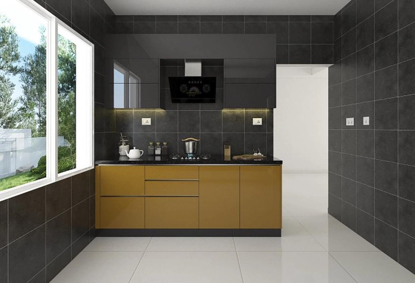 Compact Parallel Kitchen