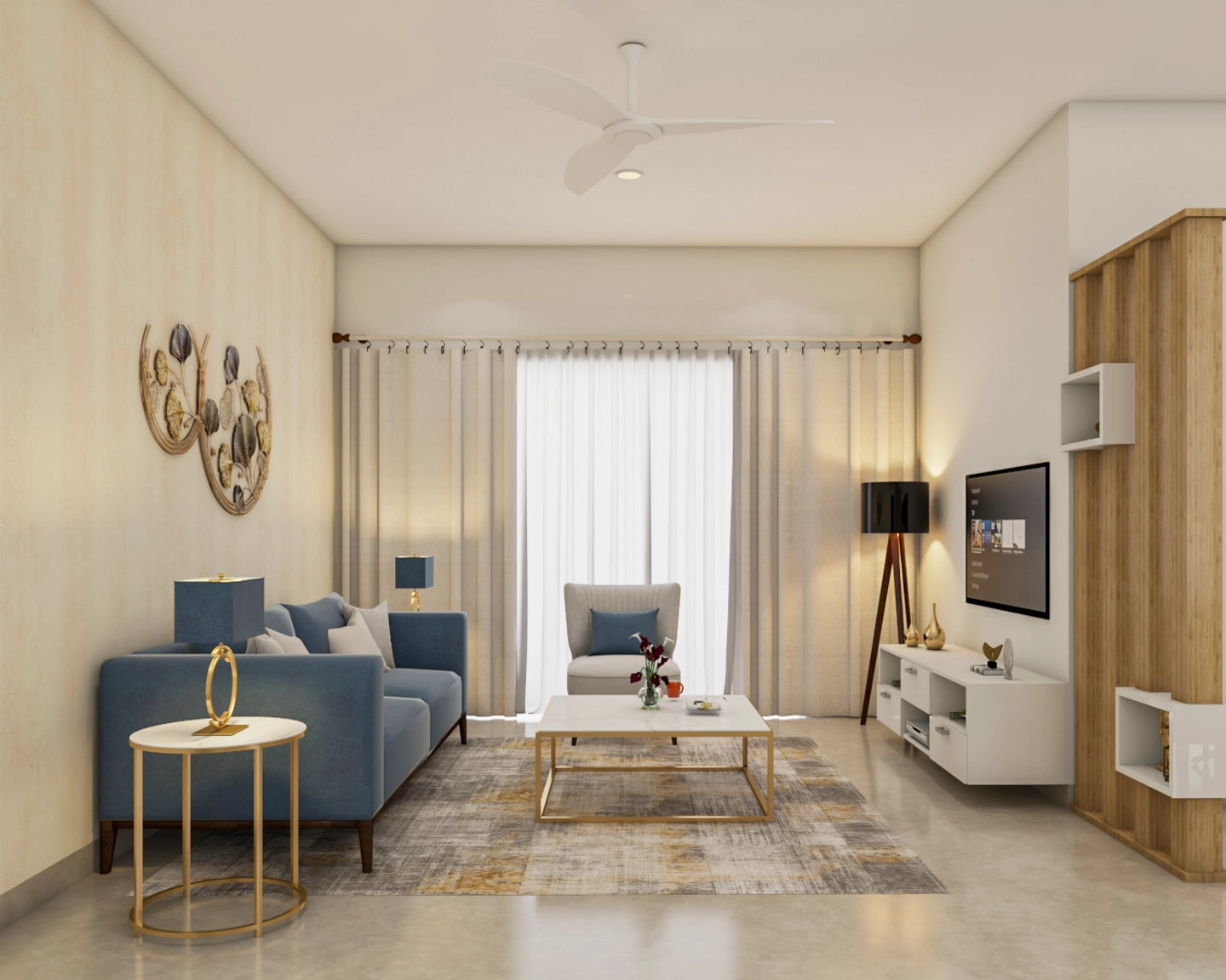 Classic Living Room Design With Chic Spacious Interiors