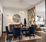 Compact 6-Seater Dining Room with Crockery Unit and Partition