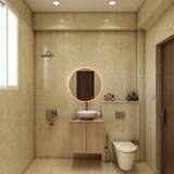 Compact Subtle Bathroom With Modern Interiors