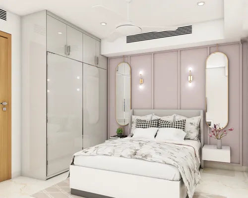 Compact Modern Master Bedroom Design With Wardrobe