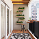 Modern Balcony Design With Wooden Table