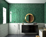 Contemporary Green Themed Bathroom Ideas