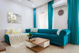 Blue Toned Modern Theme Spacious Living Room
