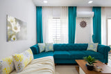 Blue Toned Modern Theme Spacious Living Room