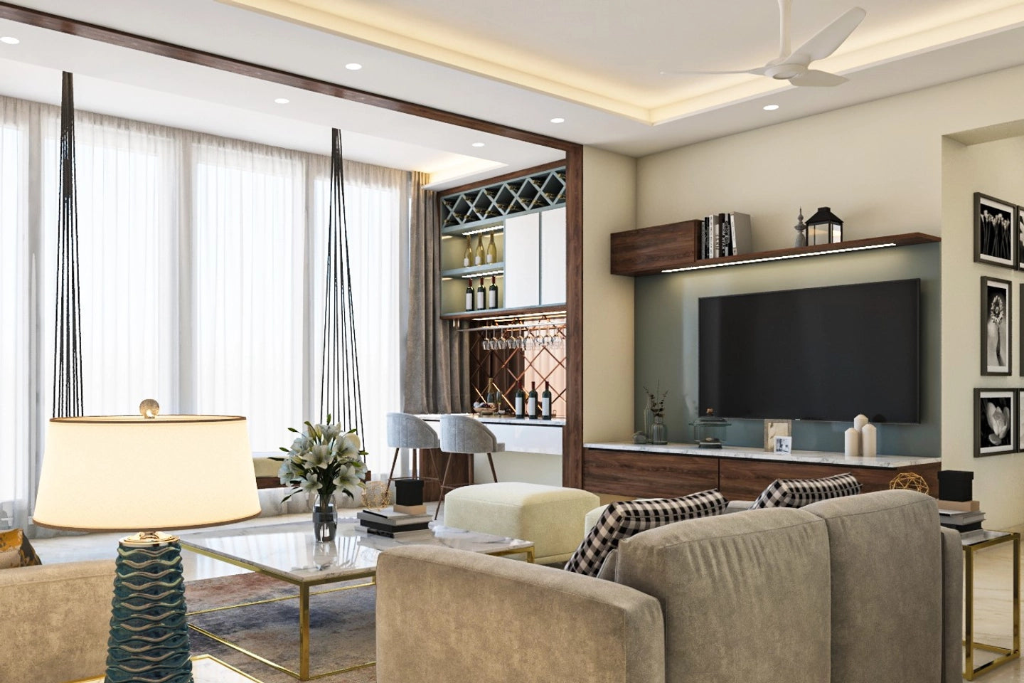 Classic Styled Spacious Living Room