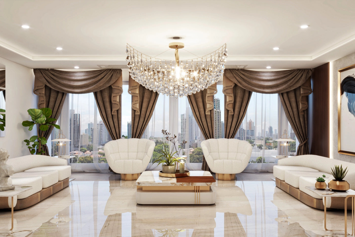 Classic Themed Spacious Convenient Living Room