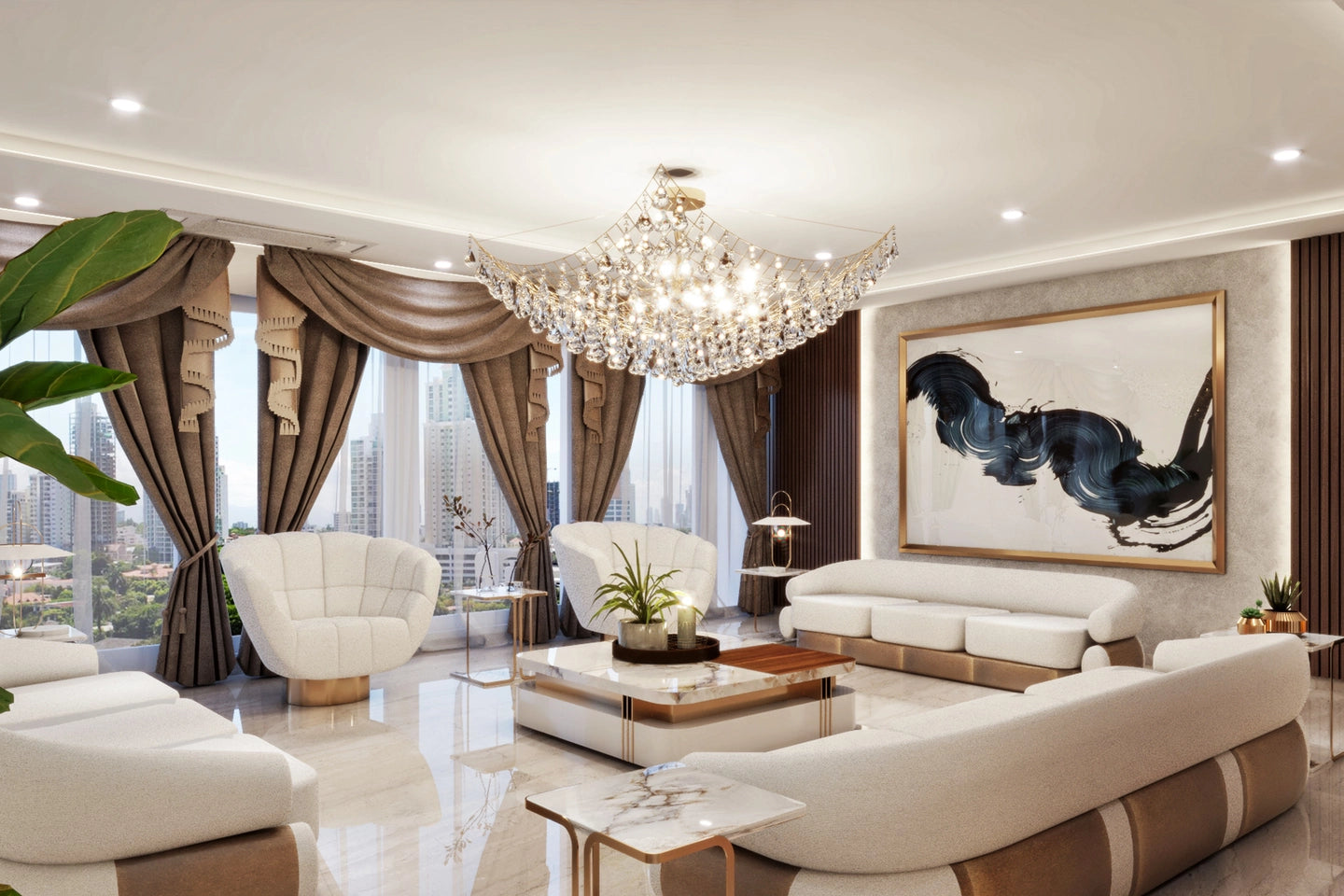 Classic Themed Spacious Convenient Living Room