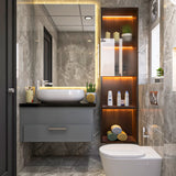 Contemporary Bathroom Design With Rich Interiors