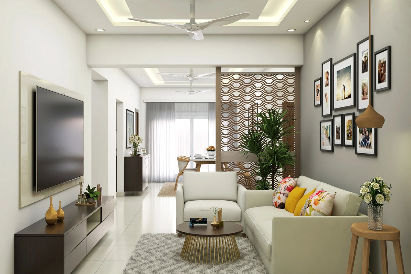 Compact Contemporary Living Room