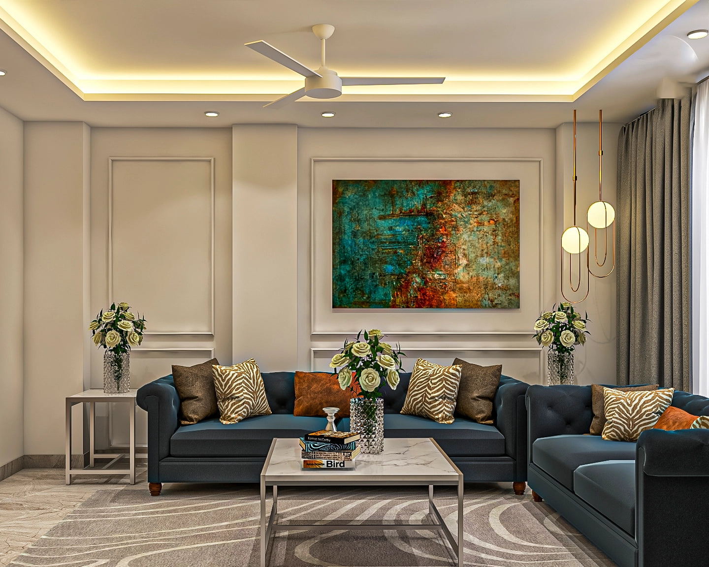 Compact Contemporary Living Room