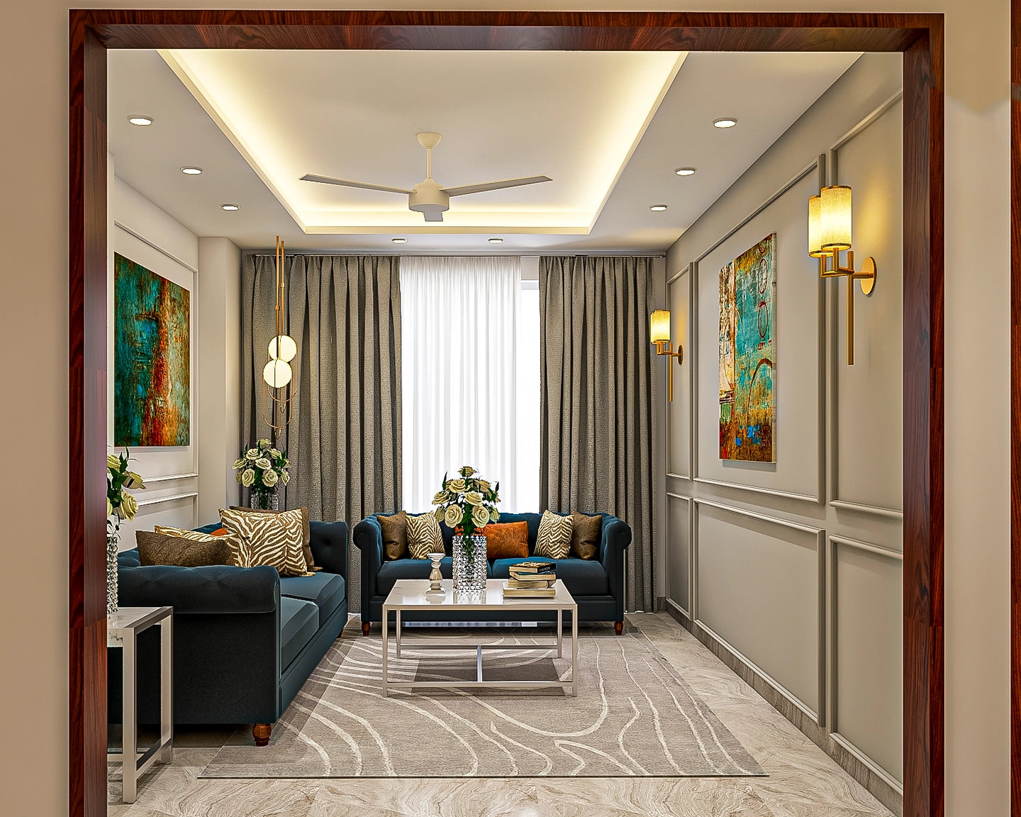 Compact Contemporary Living Room