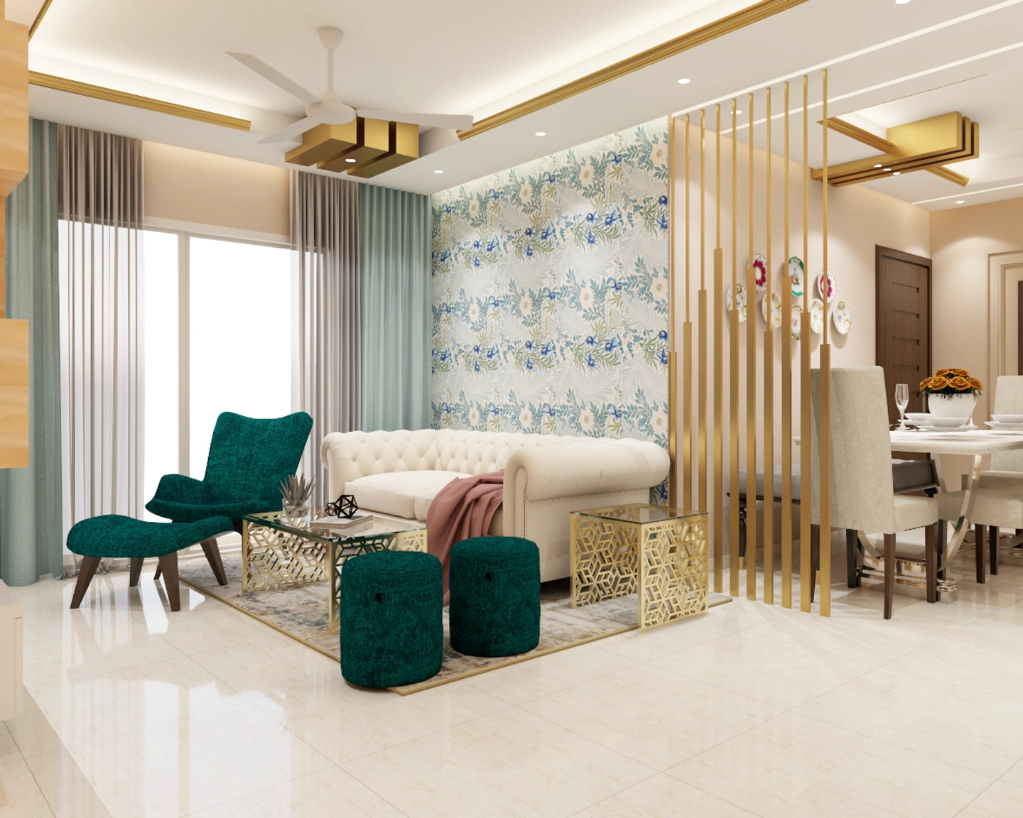 Classic Themed Spacious Living Room