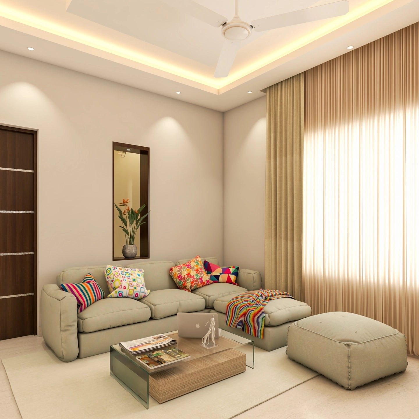 Compact Contemporary Living Room