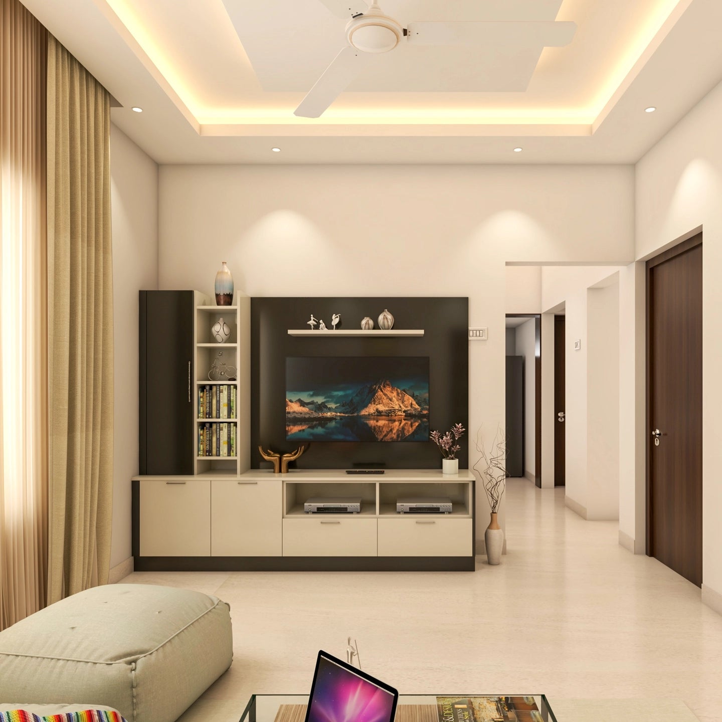 Compact Contemporary Living Room