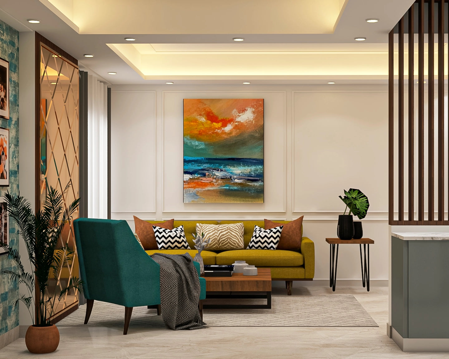 Compact Contemporary Living Room