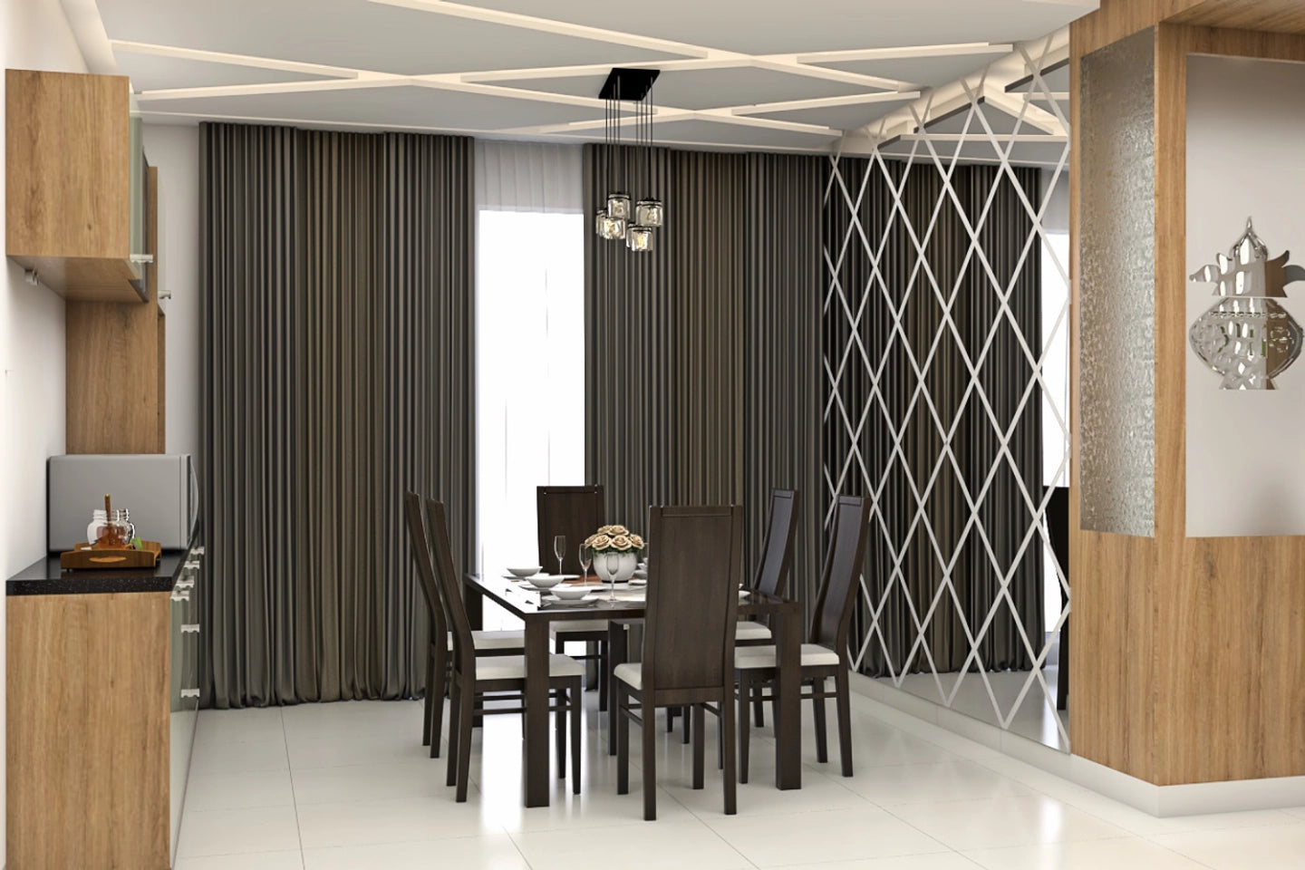 Contemporary 6-Seater Dining Room Design