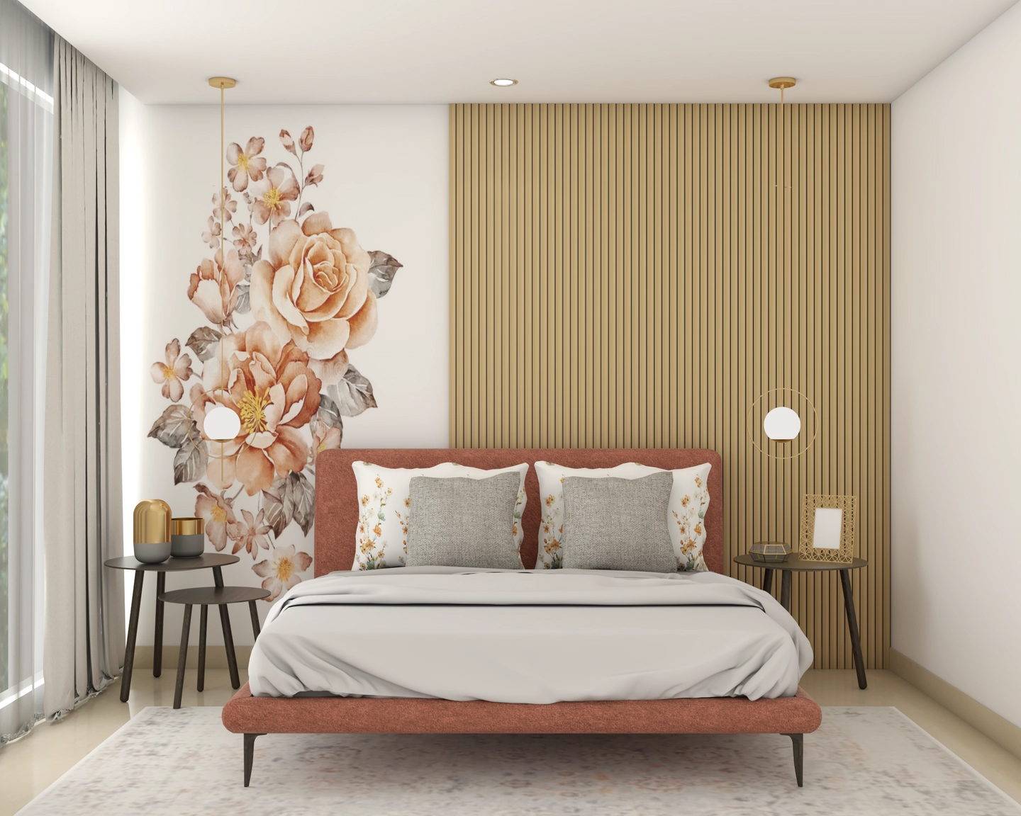 Compact Sized Contemporary Style Guest Bedroom