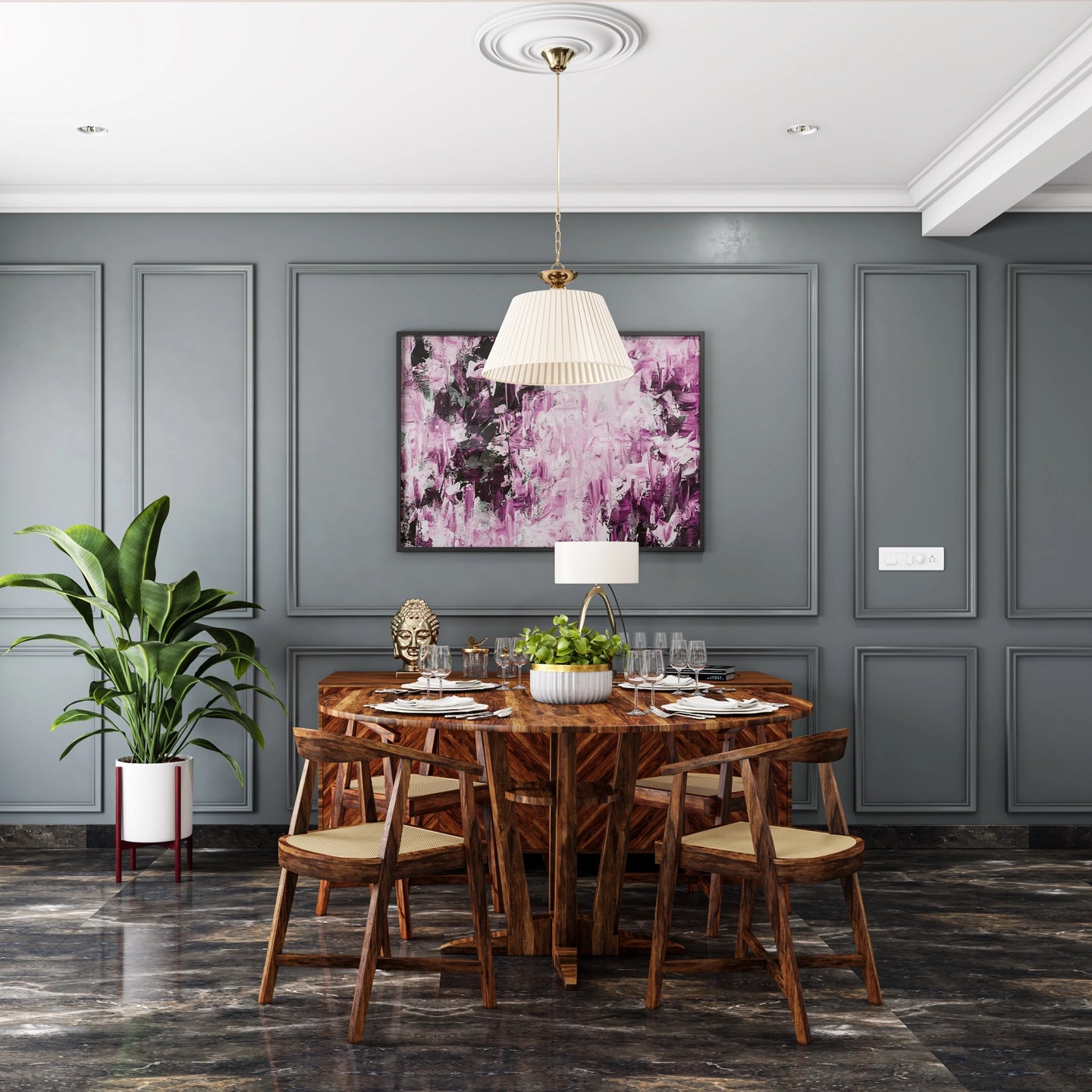 Compact Rustic Dining Room