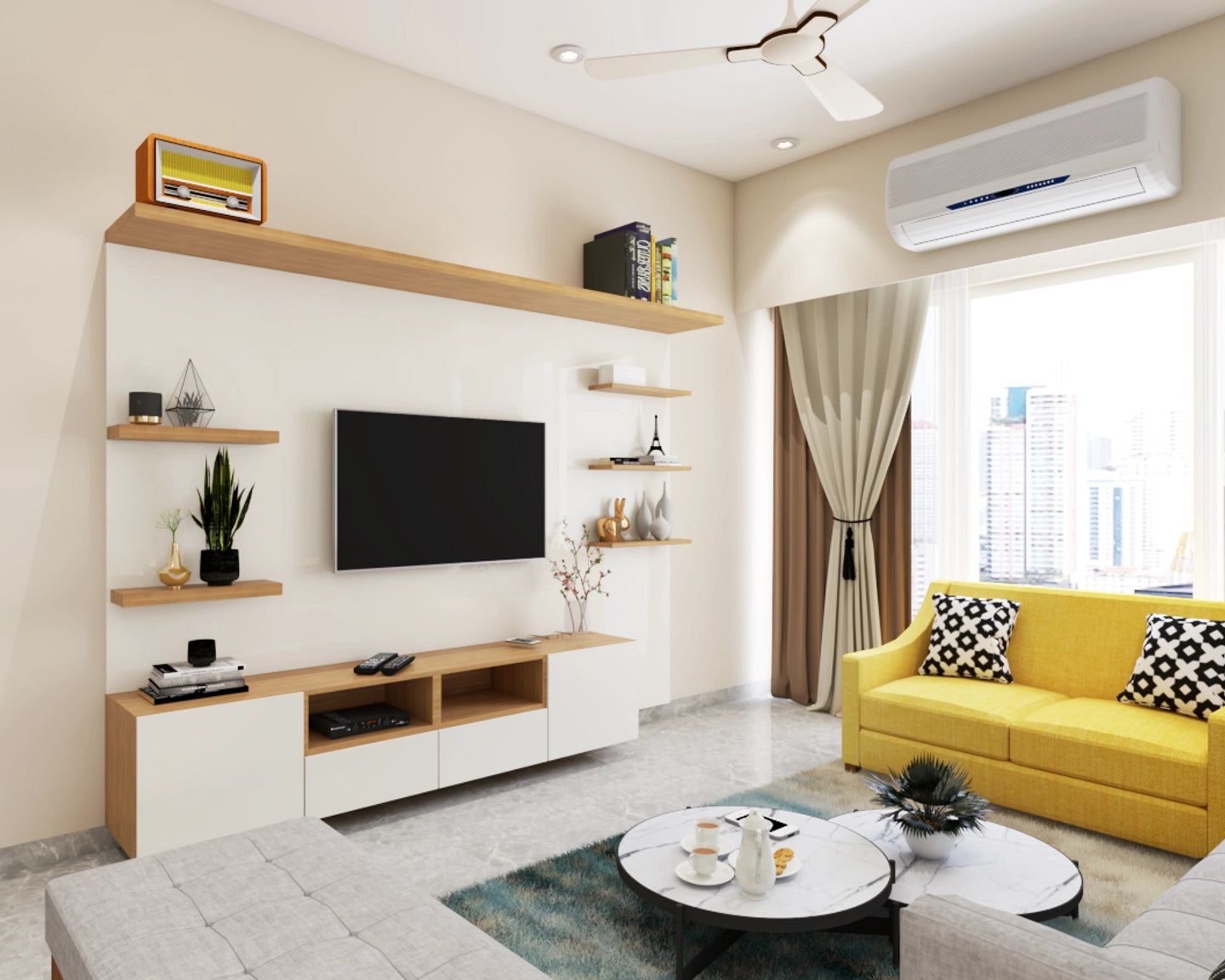 Compact Contemporary Living Room