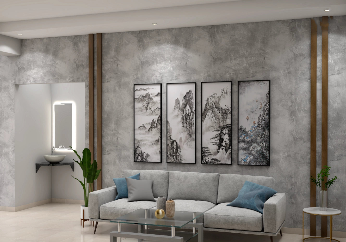 Compact Contemporary Living Room