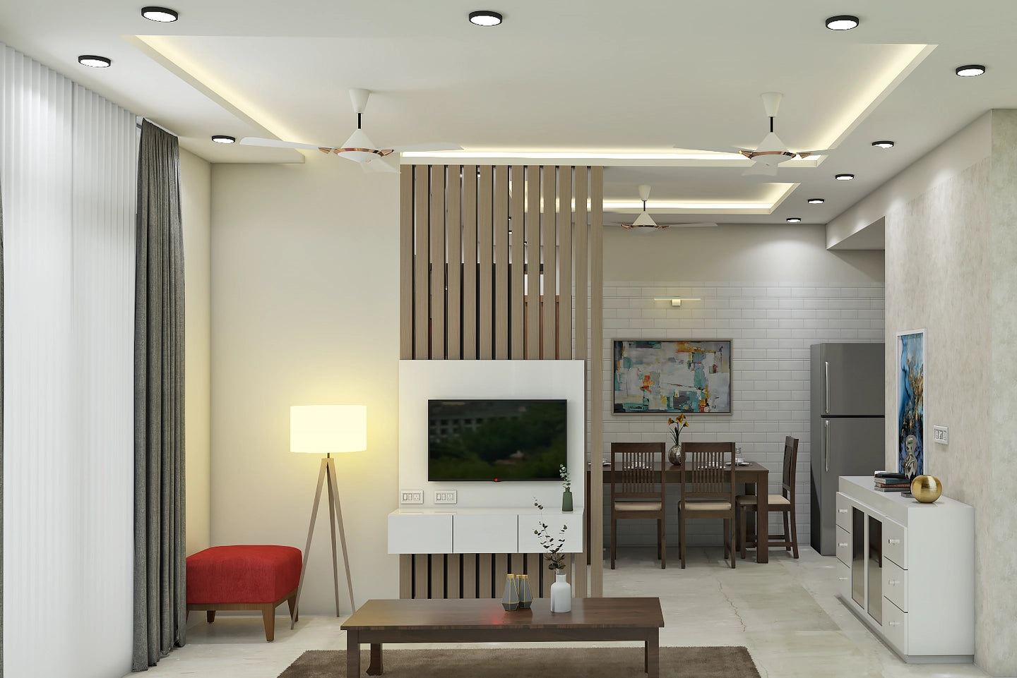 Compact Contemporary Living Room