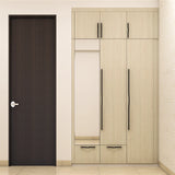 Beige Wooden Textured Wardrobe