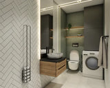 Compact Bathroom Design With Washing Machine