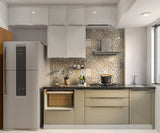 Metallic Parallel Modular Kitchen