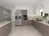 Glossy Light Brown Kitchen