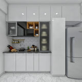 White-Black Modular Kitchen