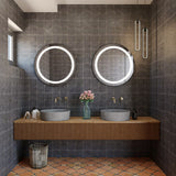 Spacious Industrial Bathroom With His And Her Sinks