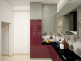 Berry Red Kitchen Design