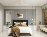 Classic Spacious Guest Room Design With Marble Flooring