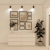 Elegant Contemporary White And Black Foyer Design