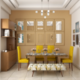 6-Seater Dining Room With Mirror Wall Panel