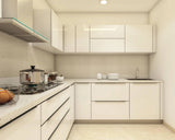 Compact Monochromatic Kitchen